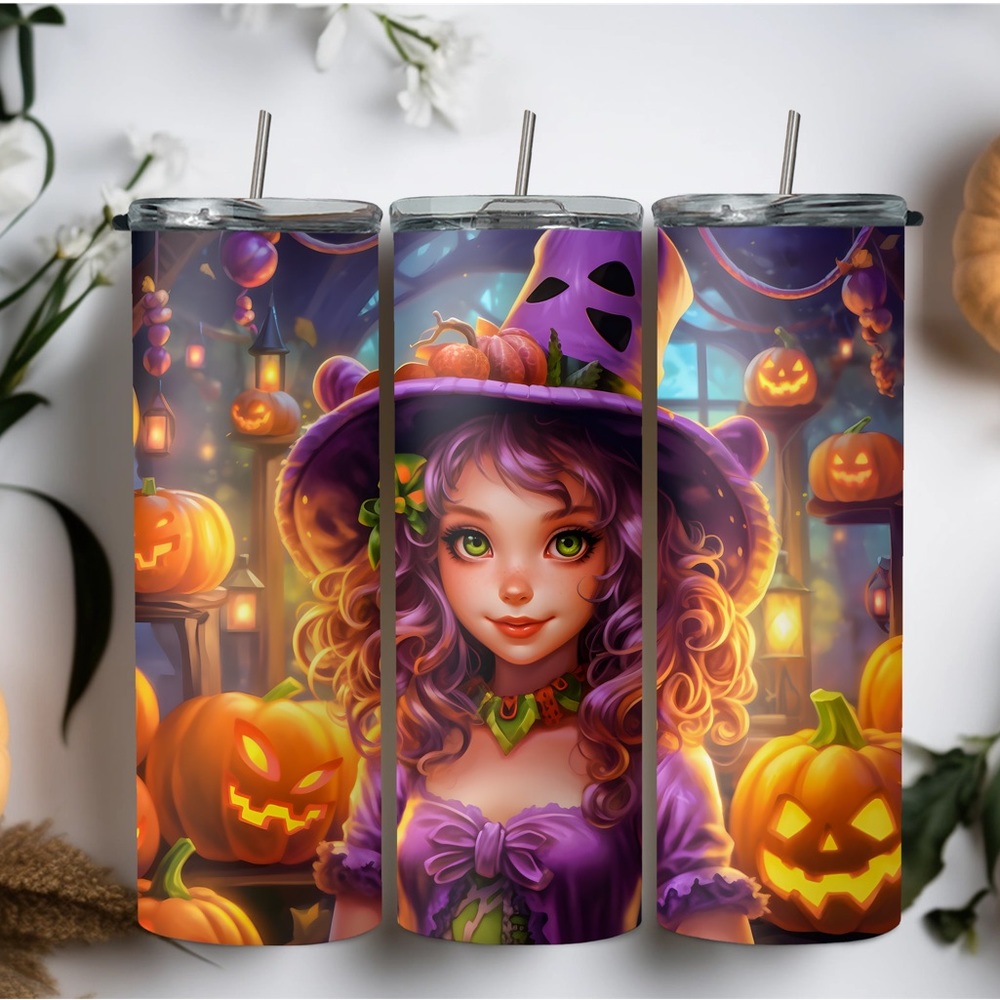 20oz Halloween girl